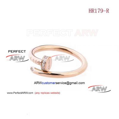 Perfect Replica AAA Cartier Juste Un Clou Rose Gold Diamond Ring